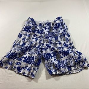 Now Apparel Swimsuit Trunks Shorts Men Medium Graphics drawstring Mesh Hybrid
